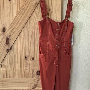 Rust orange jumpsuit